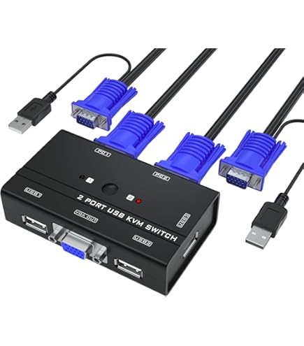 Amazon.co.jp: ConnectPRO 2ポート UR-12 USB/VGA KVM フルタイムDDC